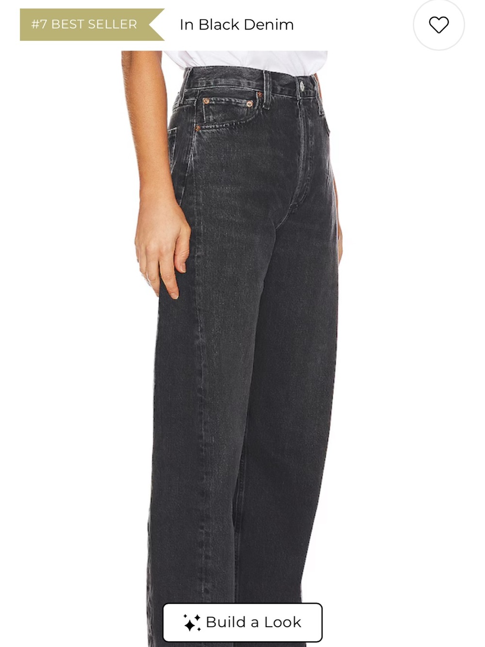 AGOLDE Luna Pieced Wide Leg Jeans in Possess